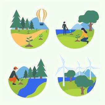 Ecology clipart and vectors